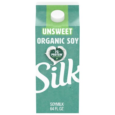 Silk Organic Unsweetened Soy Milk - 0.5gal