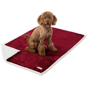 PetAmi Waterproof Dog Blanket for Bed Couch Sofa Cover, Reversible Faux Shearling Fleece Pet Throw - 1 of 4