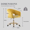 HOMEFUN Velvet Morden Cute Upholstered Task Chair - 2 of 4