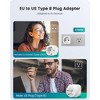 Itopfox 2-Pack European to US Plug Adapter, Type C/E/F to USA Outlet Converter, Compact Travel Adapter for Europe Devices - 2 of 4
