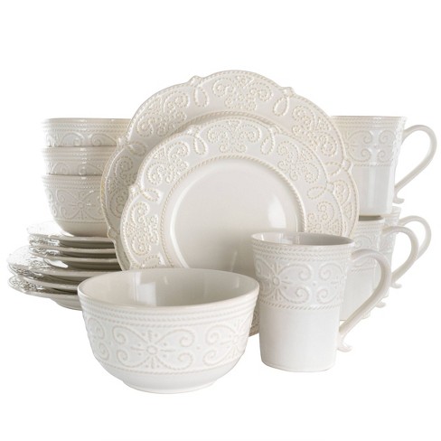 White stoneware outlet dinnerware sets