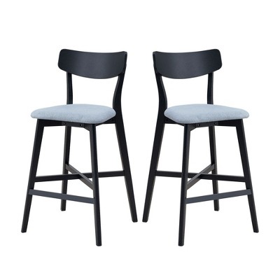 NicBex Dining Chairs Set of 2 Upholstered Chair Mid-Century Modern Chair with Wood Legs, Fabric Accent Suitable for Kitchen, Bedroom