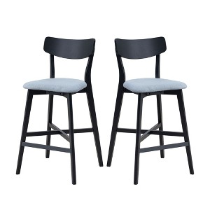 NicBex Dining Chairs Set of 2 Upholstered Chair Mid-Century Modern Chair with Wood Legs, Fabric Accent Suitable for Kitchen, Bedroom - 1 of 4