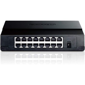 TP-Link TL-SF1016D 16-Port Unmanaged 10/100Mbps Desktop Switch Manufacturer Refurbished - 1 of 4