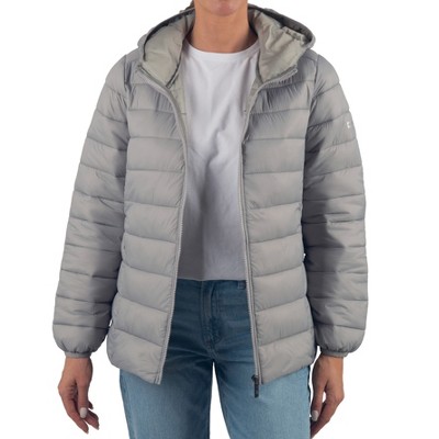 Alpine Swiss Eva Womens Hooded Puffer Jacket Down Alternate Coat Warm Water-Resistant Packable Winter Outerwear Zip Pockets