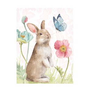 Trademark Fine Art -Lisa Audit 'Spring Softies Bunnies  II Pink' Canvas Art - 1 of 4