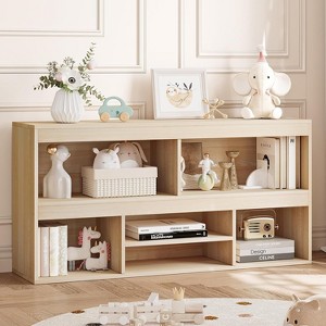Acekool 5-Cube Kids Storage Organizer with Drawer, Wooden Toy Storage Cabinet for Playroom, Nursery, Classroom - 1 of 4