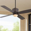52" Minka Aire Industrial Indoor Outdoor Ceiling Fan with LED Light Remote Control Oil Rubbed Bronze Opal Glass Wet Rated Patio - 2 of 4