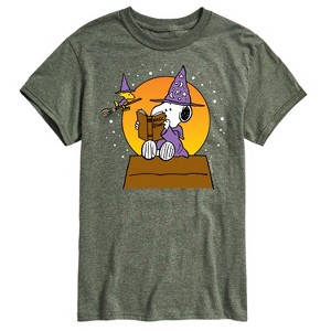Men's - Peanuts - Sorcerer Snoopy Woodstock Short Sleeve Graphic T-Shirt - 1 of 4
