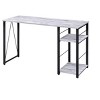 Okak 47IN Minimalism Office Desk with 2 Shelves, Standing Desk with Reinforced Metal Frame, Computer Desk for Bedroom, Living Room, Study - 2 of 4