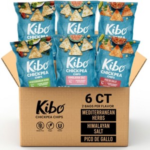 Kibo Chickpea Chips, 3 Flavor Variety Pack - 1 Oz Bag (Pack of 6) - 1 of 4
