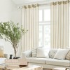 Deconovo Stripe Sheer Curtains, 2 Panels, Grommet Top, W52 x L63 - 2 of 4