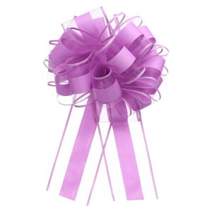 Unique Bargains Large Big Pull Bow Glitter Gift Wrapping Ribbon for Wedding 10 Pcs - 1 of 4