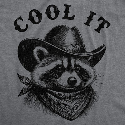 Мужские футболки Crazy Dog T-Shirts, Inc. Mens Funny T Shirts Cool It Cowboy Sarcastic Raccoon Graphic Novelty Tee for Men - Crazy Dog Men's T Shirt for Animal Lovers Dark Grey L — фото 2