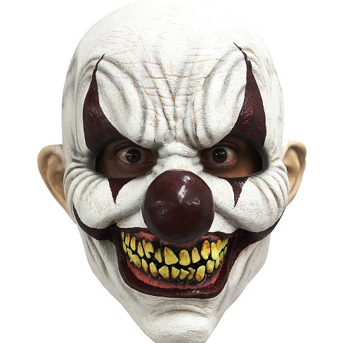 Ghoulish Mens Scary Clown Grinning Costume Mask - 14 In. - White : Target