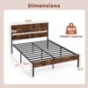 Infans Full Size Bed Frame w/ Wooden Headboard Under-Bed Storage No Box Spring Needed - 2 of 4