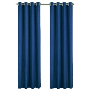 RT Designer Collection Gibson Luxurious Decorative Grommet Curtain Panel 54" x 90" Navy - 1 of 4