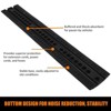 6Ft Speed Bumps with Ends for Road Durable Recycled Rubber Temporary Speed Bumps Ideal for Car Parking Garage Use Heavy Duty Design Supports 25000lbs - 4 of 4