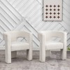 Set of 2 28" Wide Boucle Upholstered Square Armchair - Kinwell - 4 of 4