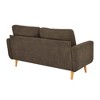 67.7" Polyester Mid-Century Modern Tufted Loveseat Sofa with Wooden Legs, Roomy Depth and Splayed Design - 4 of 4