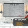 NicBex Glossy Bathroom Mirror for Wall, Metal Framed Corner Mirror, Farmhouse Vanity Mirror, Hangs Horizontally or Vertically - 2 of 4