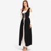 Anna-Kaci Women's Renaissance Lace-Up Overdress with Shoulder Tie Straps - Small, Black - 2 of 4
