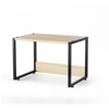 Karl Home Single-Tier Printer Stand P2 Particleboard Oak Color Combo B 15.7x12x12.2 Inches - 2 of 4