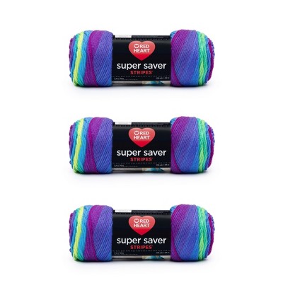 Red Heart Super Saver Yarn 24 Pack-Parrot Stripe