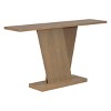 Minimalist Rectangle Wood Console Table,V-Base Design Sofa Table Natural Wood Veneer For Entryway Living Room-Cuddlewood - 3 of 4