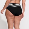 Lands' End Women's Ribbed Smoothing High Waisted Bikini Bottoms - 2 of 4