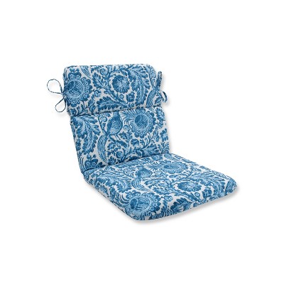 Tucker Resist Rounded Corners Outdoor Chair Cushion Azure Blue - Pillow Perfect