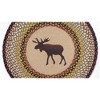 Earth Rugs Rustic Lodge Round Tread Rug with Moose Design – 27" Jute Patch - 2 of 3