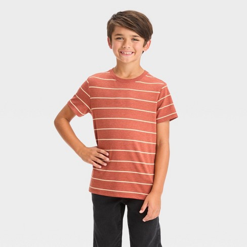 Boys striped best sale t shirt