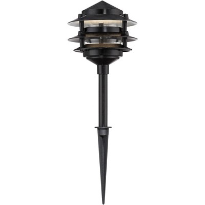 Black Die-Cast Aluminum LED Pagoda Pathway Light