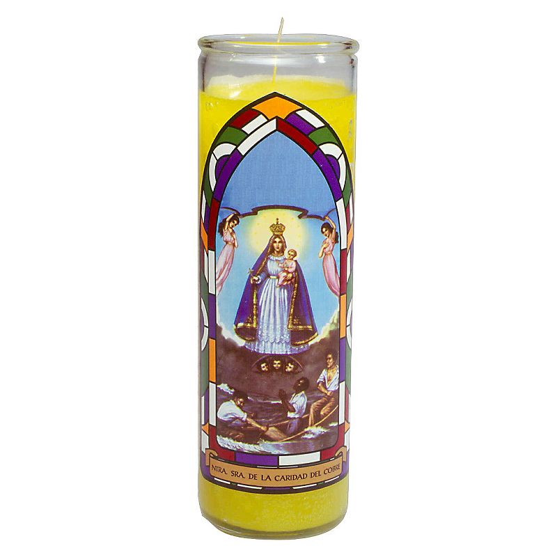 Jar Candle Nuestra Sinora Caridad Del Cobre Yellow - Continental Candle, 1 of 6