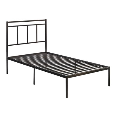 Twin Cannery Bridge Platform Bed Bronze - Sauder: Metal Frame, No Box Spring Needed, Modern Style