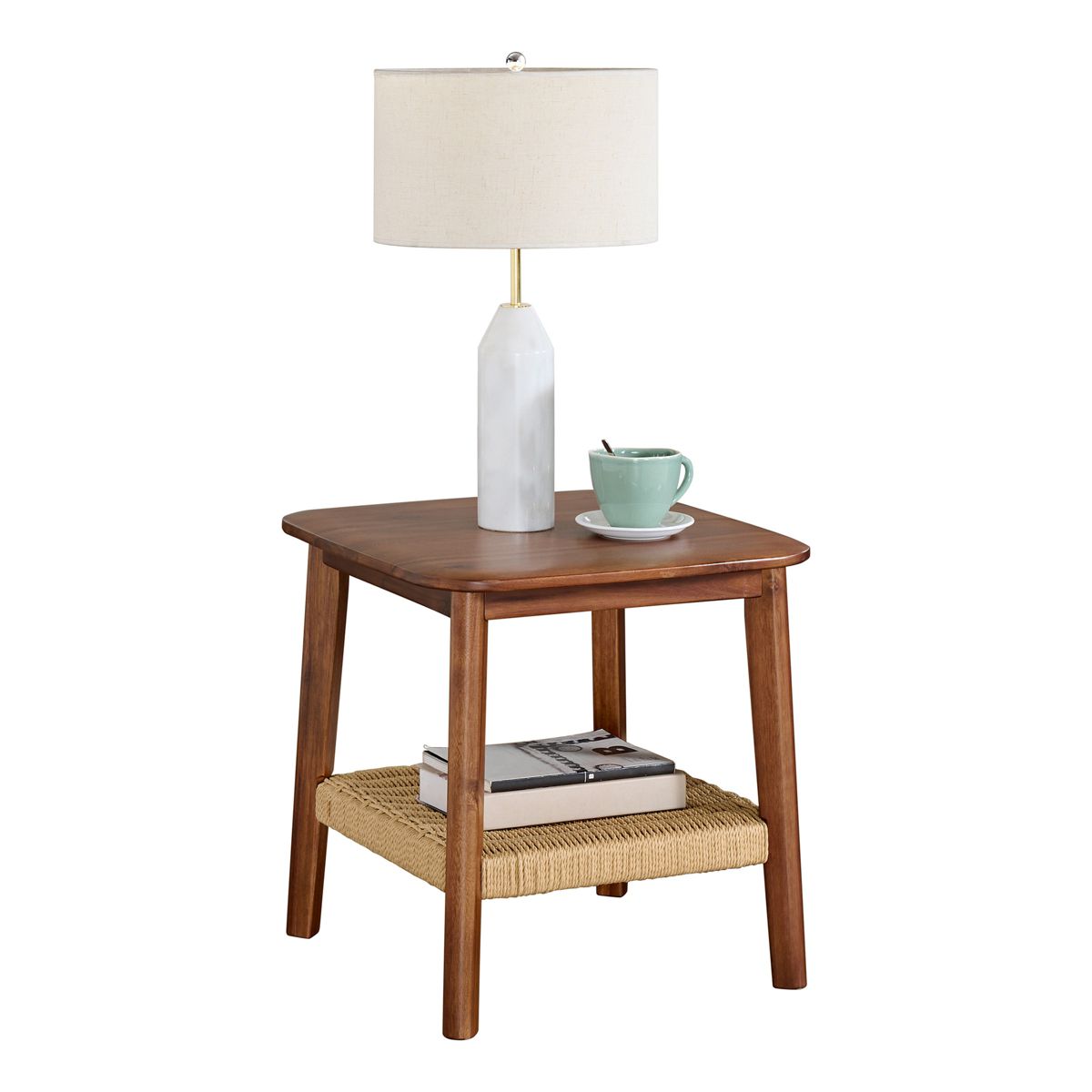 Alaterre Calais Acacia Wood Side Table, Chestnut