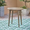 Okak Outdoor Bistro Table Round Side Dining Tables Handcrafted Acacia Wood Patio End Table Outdoor&Indoor for Garden Balcony Yard Pool, Gray - 3 of 4