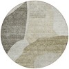 Taupe Brown And Beige Abstract Washable Indoor Outdoor Area Rug - 4 of 4