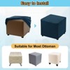 Unique Bargains Elastic Living Room Bedroom Square Foot Stool Cover - 4 of 4