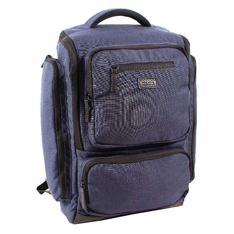 J World Novel Laptop 18.5&#34; Backpack - Navy: Teen & Adult Unisex, Padded Shoulder Straps, Secure Zip Compartments, 2 of 9