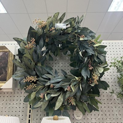 26 Mixed Eucalyptus Wreath Green - Threshold™ Designed With