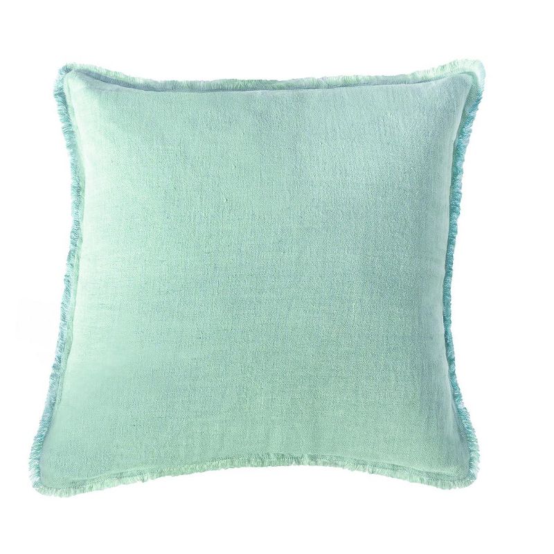 Mint Green Soft Linen Euro Pillow 26x26, 1 of 7