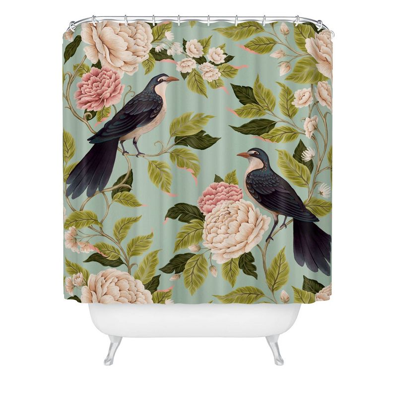 Avenie Natural Matter Bird Song Shower Curtain - Deny Designs, 1 of 4