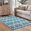 Oriental Weavers Meridian 2209B Navy/ Green Indoor/Outdoor Area Rug - 3'7" x 5'6" - 2 of 4