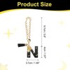 Unique Bargains Resin Lightweight Decorative Tassel Keychain Handle Charm Black with Gold Foil 1 Pc - 2 of 4