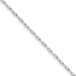Black Bow Jewelry 1.75mm Sterling Silver Solid Elongated Open Cable Chain Necklace - 1 of 4