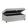 NicBex 45 Inch Storage Ottoman Bench, Modern Linen Bench with Wheels, Sofa Bench for Living Room, Bedroom, Entryway - 2 of 4