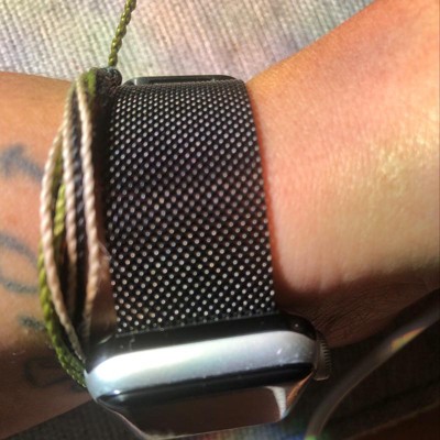 Olivia Pratt Printed Elastic Strap Apple Watch Band - Black Green Stripe,  Tan Leopard, 38mm : Target