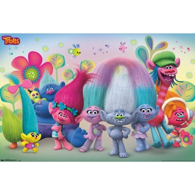 Trends International Dreamworks Trolls - Group Framed Wall Poster ...